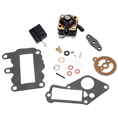 Outboard Fuel Pump And Carb Repair Kit For 9.5 HP Marine Outboards, gaskets and small parts for 1964-1973 models