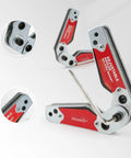 Rock Solid Magnetic Welding Positioner With Smooth 20 To 200 Degree Adjustments, hex key, adjustable angles, metal fabrication tool.