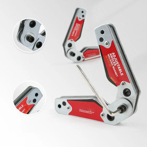Rock Solid Magnetic Welding Positioner With Smooth 20 To 200 Degree Adjustments, hex key, adjustable angles, metal fabrication tool.