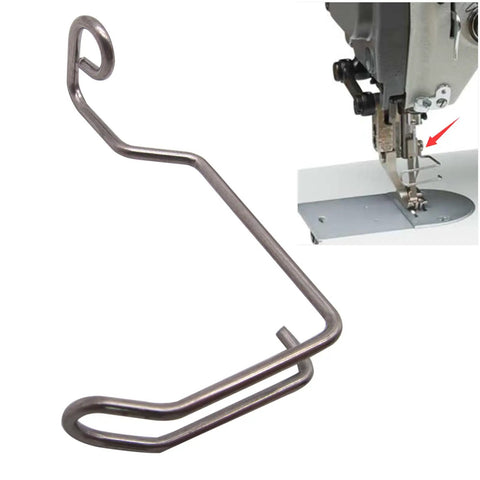 10 Pack Safety Finger Guard Replacement Kit For Sewing Machines Compatible With Juki DU-1181 And 1181N, metal guard shown next to machine