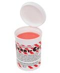 Front view of Lubri-Cut cutting paste 2.5 oz tub with pink paste and open lid; label shows Lubri-Cut branding.