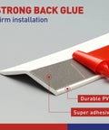Close-up of durable PVC with super adhesive layer from Garage Door Seal Kit Top and Sides Weather Stripping 34.4 Ft Rubber Weatherproofing.