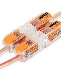 Lever Nut Inline Splice Wire Connector With Levers For All Conductor Types 2 Conductor Max 4 Mm2 Transparent Housing 60 Piece Pack