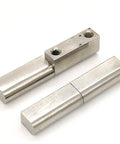 Premium Detachable Stainless Steel 304 Hinge For Distribution Box And Industrial Machinery Cabinet Doors, viewed from top angle.