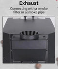 Electric Coffee Bean Roaster Makes Mastering Fresh Beans A Breeze With Simple Dual Controls Four Custom Heat Curves Integrated Smoke Vent And Rock Solid Forty Eight Mm Burr Grinder exhaust connection with smoke filter