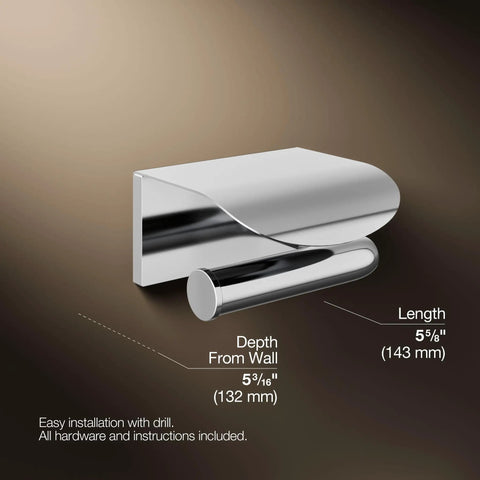 Vertical Toilet Paper Holder From Avid Collection Easy Quick Change Design For Fast Toilet Paper Replacements durable metal with measurements