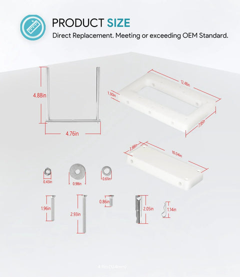 RTA-54 mounting kit for Minn Kota composite quick-release bracket, metal U-bracket and white mounting plate.