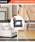 2 In 1 Pneumatic Brad Nailer And Staple Gun For Carpentry Drives 18 Gauge Brad Nails From Five Eighths Of An Inch To Two Inches