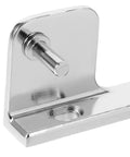 Close-up view of heavy duty stainless steel refrigerator door hinge assembly replacement for fridge and freezer, smooth swing design.