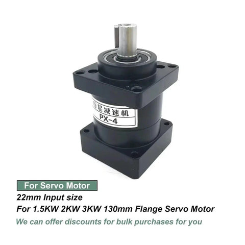 Heavy Duty Nema 52 130Mm Planetary Gearbox Delivers Straight Up Serious 200Nm Torque For Stepper Servo Motors featuring black housing and 22mm input.