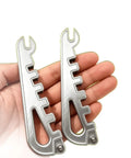 Eyewear Nose Pad Adjuster Tool For Glasses That Prevents Metal Fatigue By Distributing Stress, ergonomic design, silver, close-up