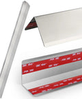 Beater Proof 304 Stainless Steel Wall Corner Guard 2X2X48 Inch Pack Of 10 Heavy Duty Metal Corner Protector angled view.