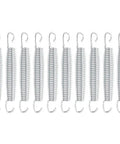 Heavy Duty 10-Pack Extension Springs Steel 50KG Load Capacity 17.8cm for Garage Doors and Farm Machinery.