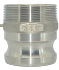 Heavy Duty Stainless Camlock Fitting Adapter Kit With Male And Female Quick Barb Disconnects In 1/2 3/4 1 1-1/4 2 3 4 Inch Sizes For Hose, Pump, And Valve, 316 stainless camlock fitting