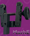 Heavy Duty Knurling Tool Set for Lathe Machine with 2 Inch Capacity showing spring clamp and black metal structure on pink background