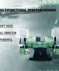 5 Inch Bench Grinder Cranking 3000 Rpm Pure Copper Motor Runs Smooth Low Vibration Spark Arrestor Eye Shield Included With Dual 36 And 60 Grit Grinding Wheels And Safety Glasses 120W