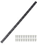 Premium Black Coated Piano Hinge 30 Inch Continuous Stainless Steel Door Hardware Heavy Duty Cut To Fit Length with screws.