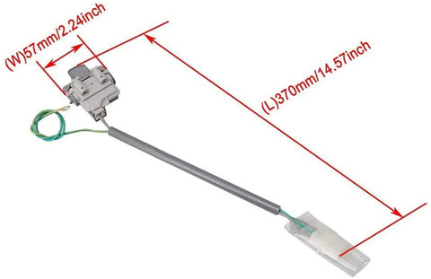 Washer Lid Switch Replacement WP3355806 Durable 3355806 Door Switch dimensions shown in diagram
