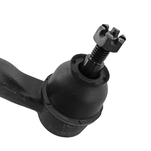Front Six Piece Tie Rods Kit For Ford Focus Escape C Max Transit Connect 2013 2014 2015 2016 2017 2018 Includes Two Outer Tie Rod Ends Two Inner Tie Rod Ends Two Rack Boots And Greaseable Ball Joints Replacement close-up of black inner tie rod end