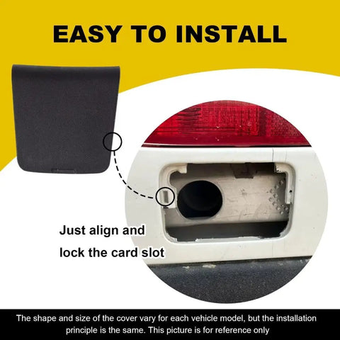 Rear Tow Hook Cover For Dodge Ram 1500 DT New Body Style Right Passenger Side Towing Eye Cap Bumper Replacement 68299112AC install
