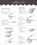 Instructions for using All-In-One Snap Button Set With Pliers Kit For DIY Sewing And Crafting, including plastic and metal snaps.