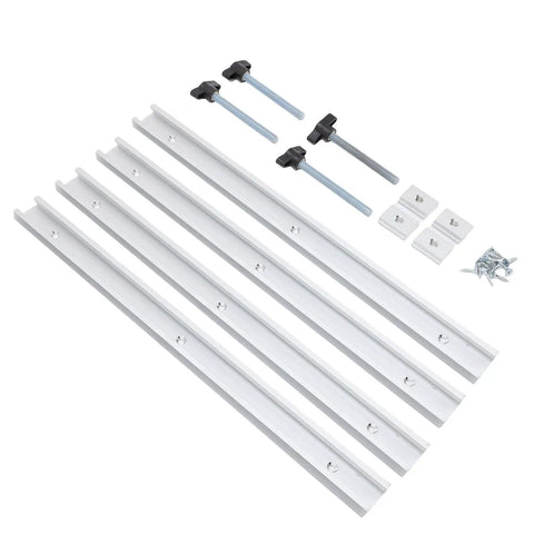Durable Aluminum T Slot Track And Slider For Woodworking, 5 Inch Miter Jig Rail, Easy Install Sliding Slot Guide kit