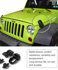 Installed Locking Hood Catch Kit For Jeep Wrangler JK 2007 To 2018 Stainless Steel Hood Latch Set Off Road Ready