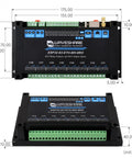 8 Channel ESP32 S3 WiFi Relay Module With RS485 Isolation And Dual Core Processor 8 Digital Inputs And 8 Relay Outputs For DIY Smart Home Automation And Industrial Control Projects, black module with green terminals