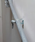 20 Pack Lighting Conduit Hangers For One And A Half Inch Galvanized Conduit Clamps With Carriage Bolts And Nuts securely installed