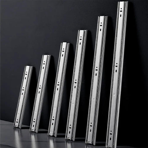 Heavy Duty Stainless Steel Drawer Slides With 3 Fold Full Extension And Ball Bearing Runners, Side Mount, Available In 10 To 22 Inch