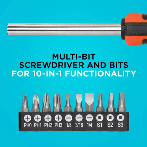 Magnetic Screwdriver Set 17 Piece With Secure Grip Magnetic Tips And Color Coded Handles For Easy Fastening No Slips Or Strips