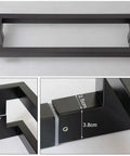 Heavy Duty Bar Sliding Barn Door Handles And Pulls Set Built To Last Black And Brushed Nickel Two Sided Stainless Steel Hardware For Interior And Exterior Doors Fits Wood Metal Glass 80 Centimeter 31.5 Inches, black rectangular handle