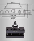 Front view of maXpeedingrods 250-201 BXA #1 quick-change lathe tool post holders set of 5 for BXA posts 250-200/250-222