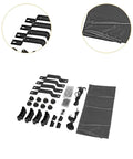Rooftop Tent Mount Bracket Kit With Quick Release Clamp for Roof Racks and Crossbars, Universal SUV Fit, shown with components