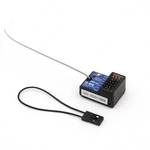 6 Channel Gyro Stabilized RC Car Receiver With Switchable Drift Recovery For Smarter Steering Compatible With GT Series Transmitters Ultra Small And Lightweight Space Saver Reducing Car Weight And Boosting Control on white background