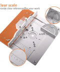 Pro Grade Aluminum Router Table Insert Plate Kit With Slick Sliding Fence Setup And Dependable Miter Gauge Track For No Sweat Benchtop Woodworking Builds with clear scale and angle gauge.