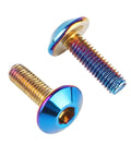 4 Pcs M5x20mm Titanium Burnt Blue Hex Bolts Umbrella Head Screws 304 Stainless Steel Allen Bolt Replacement For Bike Motorcycle And Car