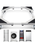 Beefed Up Stainless Steel Washing Machine Dolly Cart With Lockable Wheels 700 Lb Capacity Adjustable Mobile Roller Stand