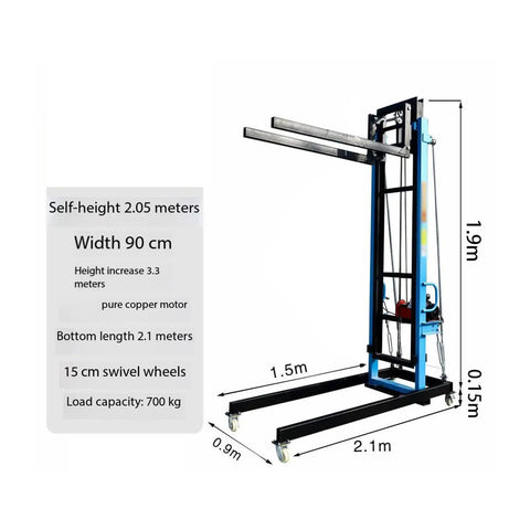 Heavy Duty Mobile Lift Cart With Durable Steel Construction For Easy Loading Unloading, portable material hoist table with dimensions.