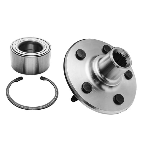 Rear Wheel Bearing Hubs Assembly Kit For 2002-2010 Ford Explorer, 2002-2010 Mercury Mountaineer, 2-pack shown with components