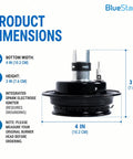 Side view of Gas Range Sealed Burner Head And Igniter Assembly Replacement Kit For Magic Chef And Maytag Ranges with dimensions.