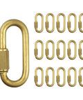 Brass Quick Links D Shape Screw Locking M4 5/32 Inch Pack Of 15 for boating camping rigging outdoor use rust resistant marine grade