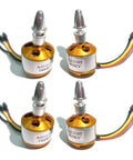 A2212 1400KV Brushless Outrunner Motor With 3 Point 5mm Male Banana Connectors For RC Aircraft And Multicopters Four Pack