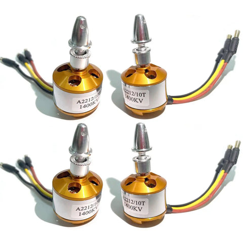 A2212 1400KV Brushless Outrunner Motor With 3 Point 5mm Male Banana Connectors For RC Aircraft And Multicopters Four Pack