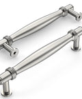 10 Pack Brushed Satin Nickel Cabinet Pulls With 5 Inch Hole Centers For Cabinets Cupboards And Drawers Durable Kitchen Hardware Easy To Install