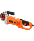 EurHomePlus Electric Pipe Threader Kit With 2300W Motor And 6 Dies For 1/2 To 2 Inch Pipes, orange portable ratchet threading machine.