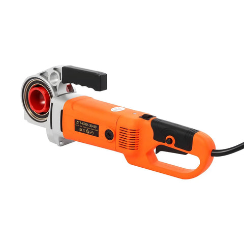EurHomePlus Electric Pipe Threader Kit With 2300W Motor And 6 Dies For 1/2 To 2 Inch Pipes, orange portable ratchet threading machine.