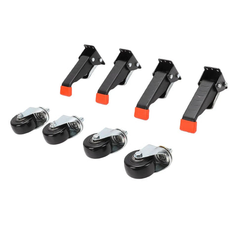 Pro Grade 3 Inch Heavy Duty Retractable Casters Roll Like Butter With 1100 Lb Load Capacity And No Sweat Height Adjustment. Retractable casters.