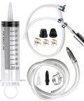 All In One Brake Bleed Kit For Hydraulic Disc Clutches And Car Brakes With 100ml Syringe, hoses, valves, and adapters