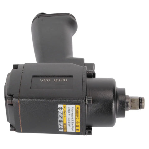 Heavy Duty Air Powered Impact Wrench Featuring Badass Alloy Steel Build And Smooth Torsion Control Crafted For Shop Guys Pumping Out Serious 520 Newton Meter Torque On Every Job Site, side view.